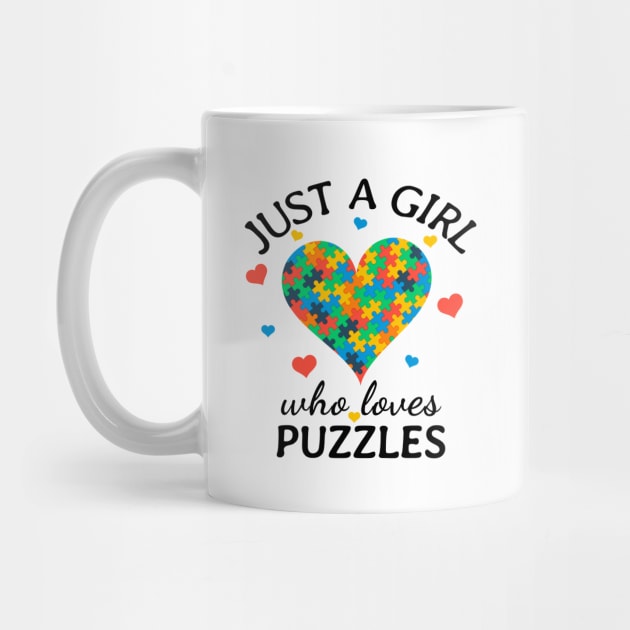 Just a Girl Who Loves puzzles Gift by Terlis Designs